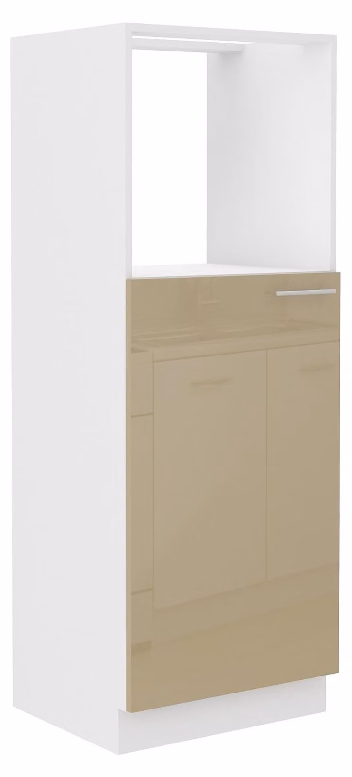 Armadio alto da cucina, modello Midi, 60 cm, finitura cappuccino lucida, ideale per cucine compatte o come elemento di un blocco cucina