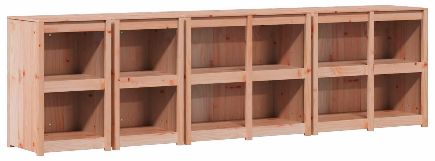 Mobiletto da esterno MEPPEL, confezione da 4 pezzi, in legno di Douglas naturale