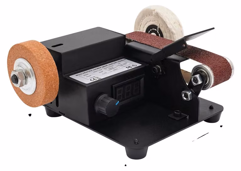 Mini levigatrice a nastro, velocità regolabile, struttura resistente, nera
