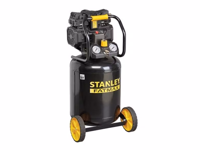 Compressore Stanley Fatmax, 50 litri, 8 bar, senza olio, modello silenzioso, verticale, 1,5 hp, 160 l/min
