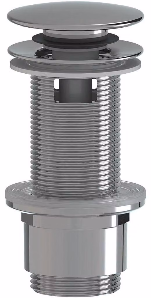CERANO - Sifone per lavabo - 5/4" click-clack con troppopieno - plastica - 67/82 mm - cromato