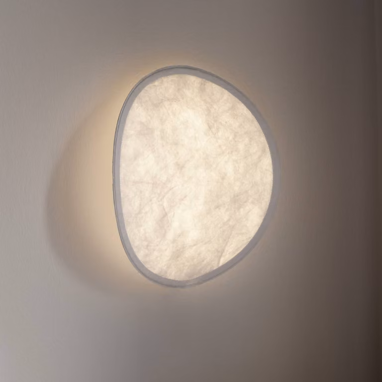 New Works Applique da parete a LED Tense, dimmerabile, Bianco / Opale, Soggiorno / Sala da pranzo, Alluminio, Design, Applique a LED