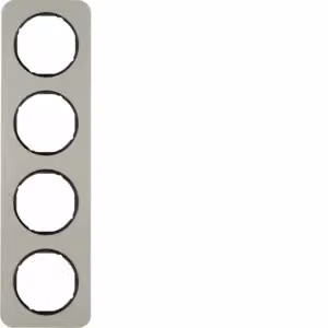 Berker 10142104 Cornice in acciaio inossidabile/nero Berker R.1