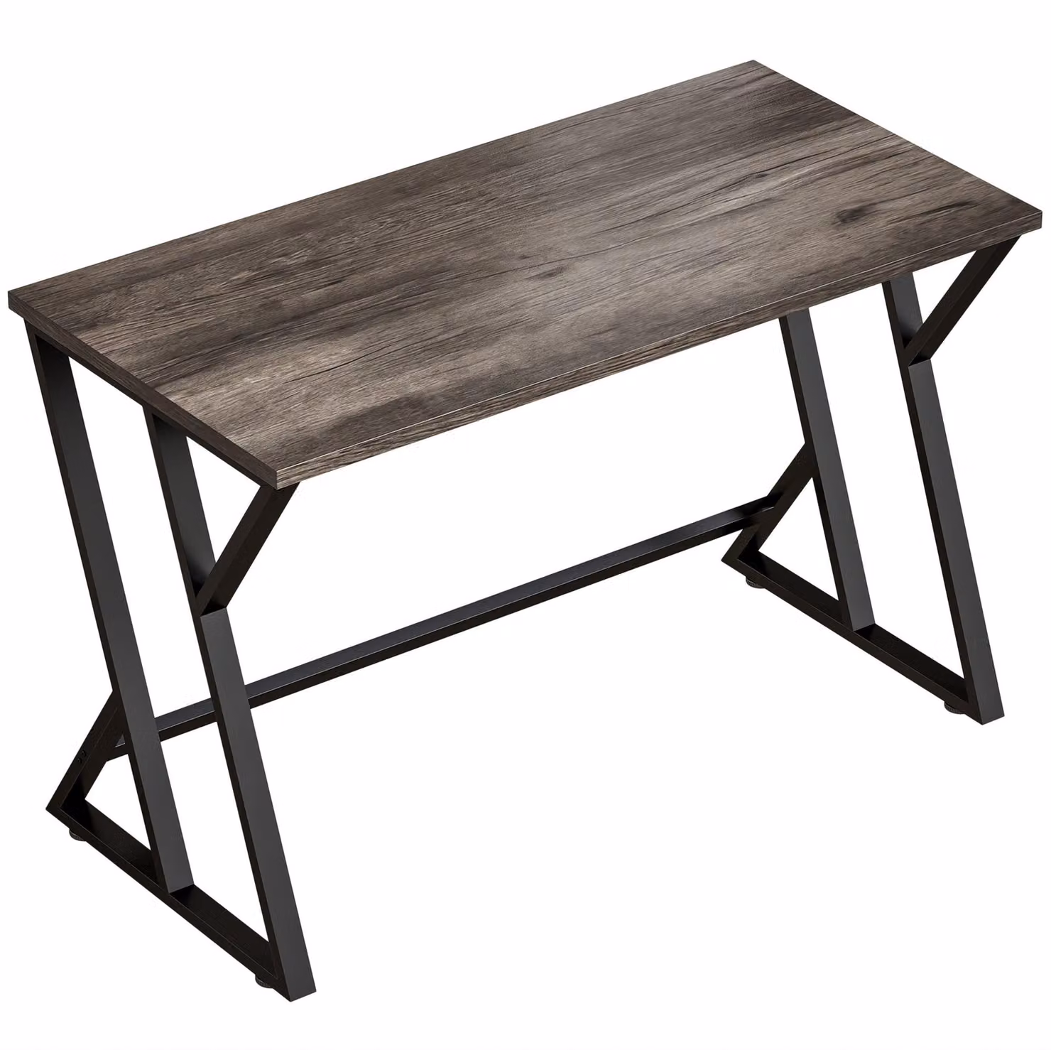 Scrivania per computer, dimensioni 120x60 cm, con struttura in metallo a forma di "Z" | Colore: Grigio | Dimensioni: 120x60x76,5 cm