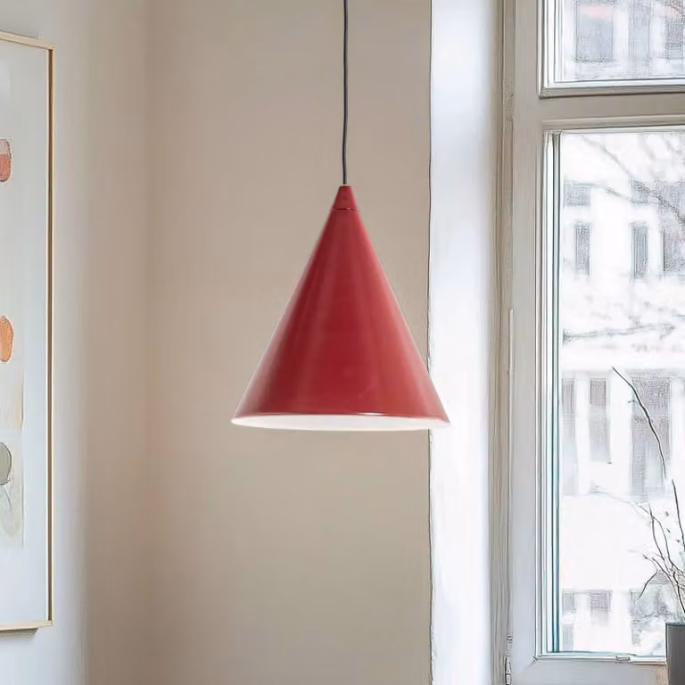 Lampada a sospensione Form ALDEX, dimmerabile, Rosso, Soggiorno / Sala da pranzo, Metallo, Lampada a sospensione