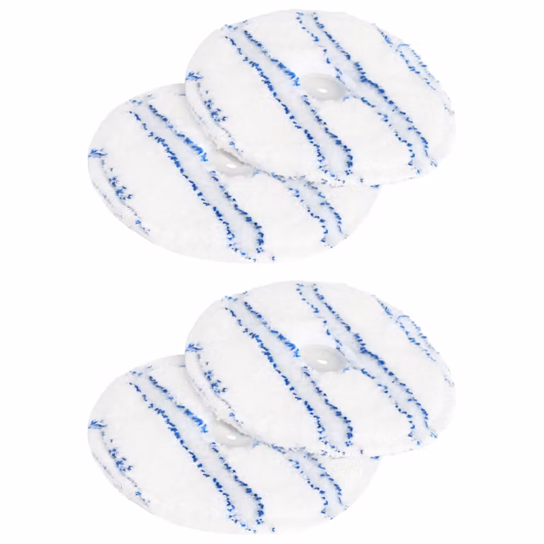 Set di 4 panni in microfibra vidaXL per lavasciuga pavimenti e lucidatrice, bianco e blu