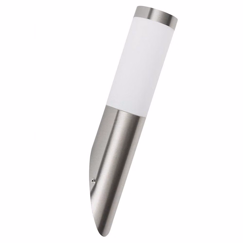 Applique da esterno in acciaio inossidabile argento, 1xE27x40W, metallo, dimensioni: 40x7,5x7,5 cm, IP44, SU-MA