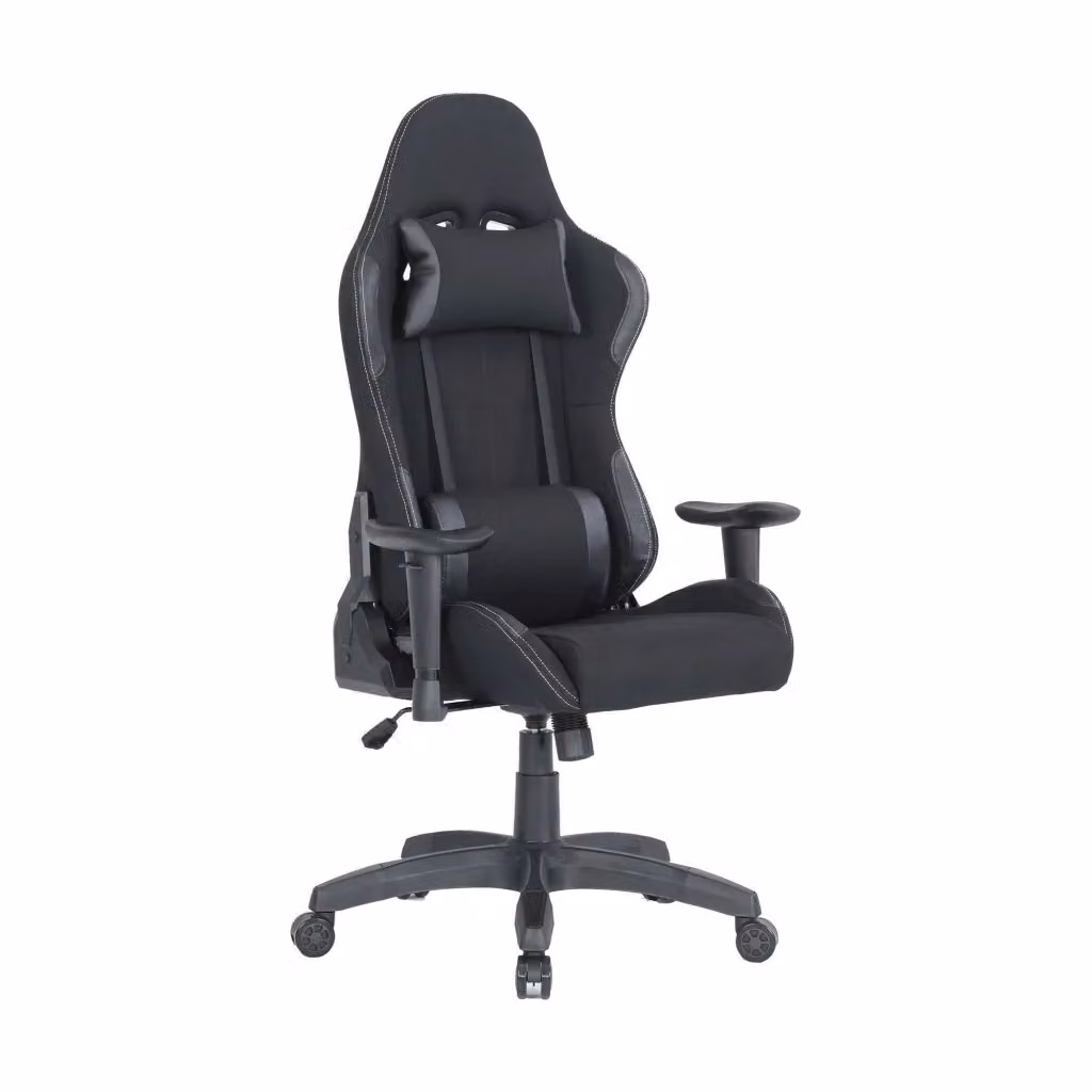 Sedia da gaming Mindy DMORA per adulti, poltrona da scrivania sportiva in ecopelle nera, L: 57 cm, H: 124/134 cm – 2