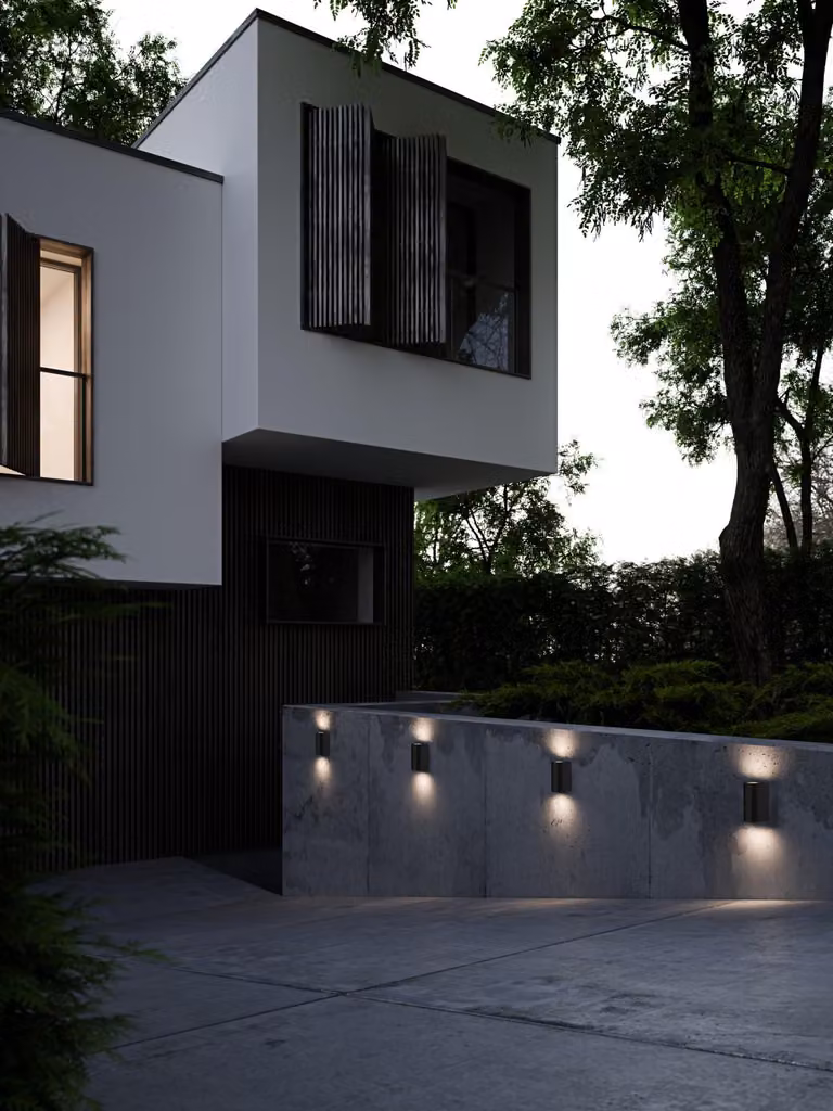 Nordlux LED Applique da esterno Asbol IP44 nero, trasparente
