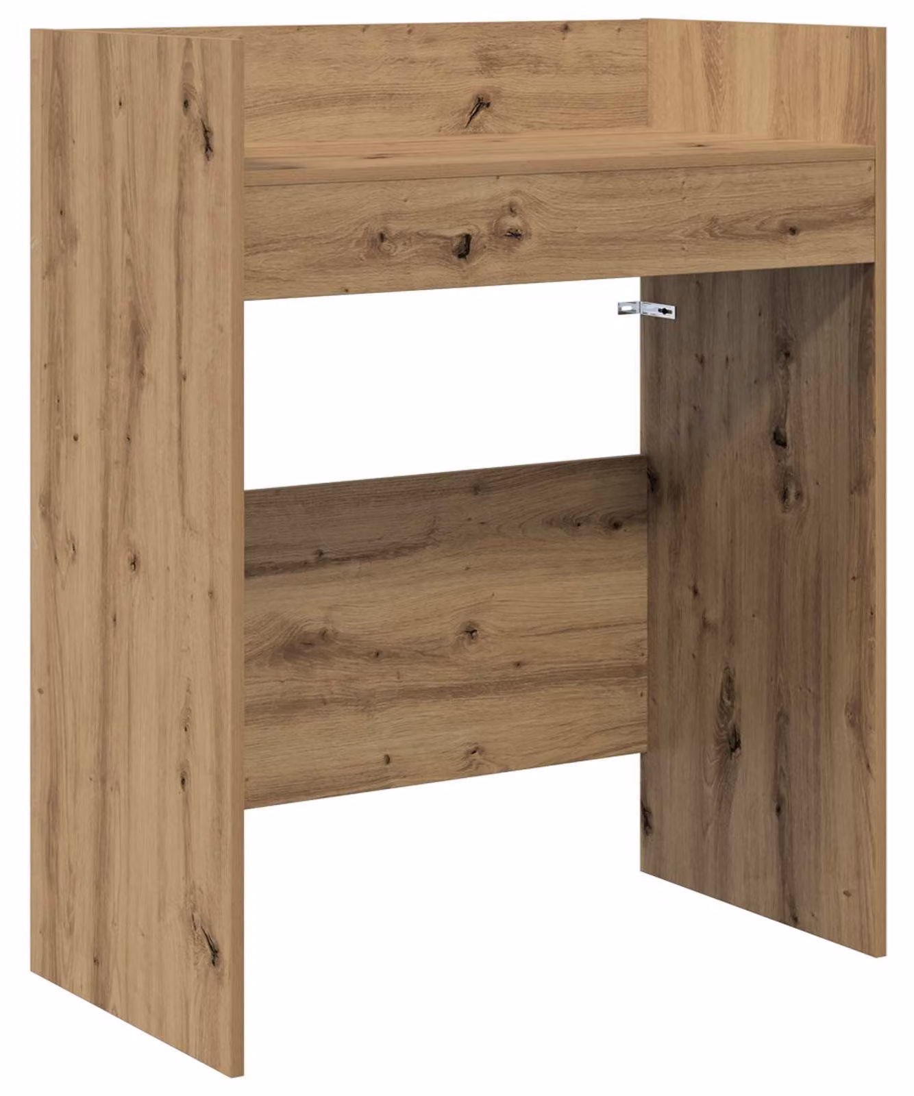 Tavolino DJ in legno effetto noce, dimensioni 82 x 45 x 102 cm