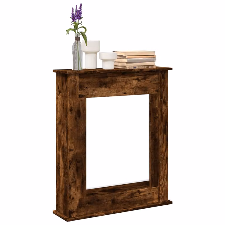 Cornice per Camino vidaXL in Rovere Fumo, Marrone, L: 75 cm, P: 20 cm, H: 87,5 cm