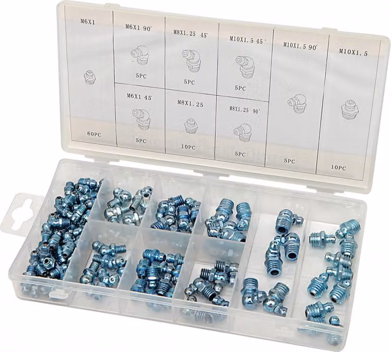 Set-kit 110 testine per ingrassatori manutenzione meccanica