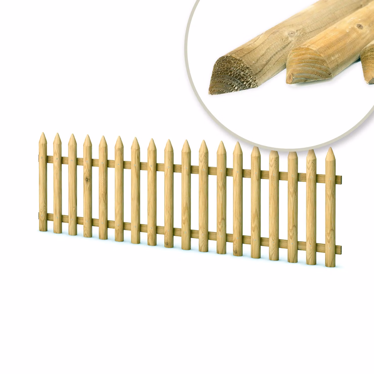 Pacchetto legno per recinzione da giardino Recinzione a doghe incl. viti Larghezza 180 cm Pino impregnato Tipo C Altezza 100 cm