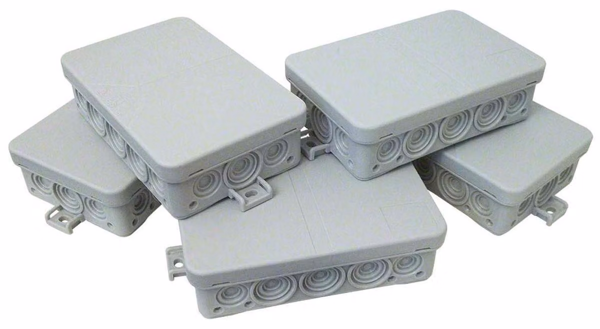 Scatola di derivazione generica, grado di protezione IP55, vuota, dimensioni 130 x 85 x 37 mm