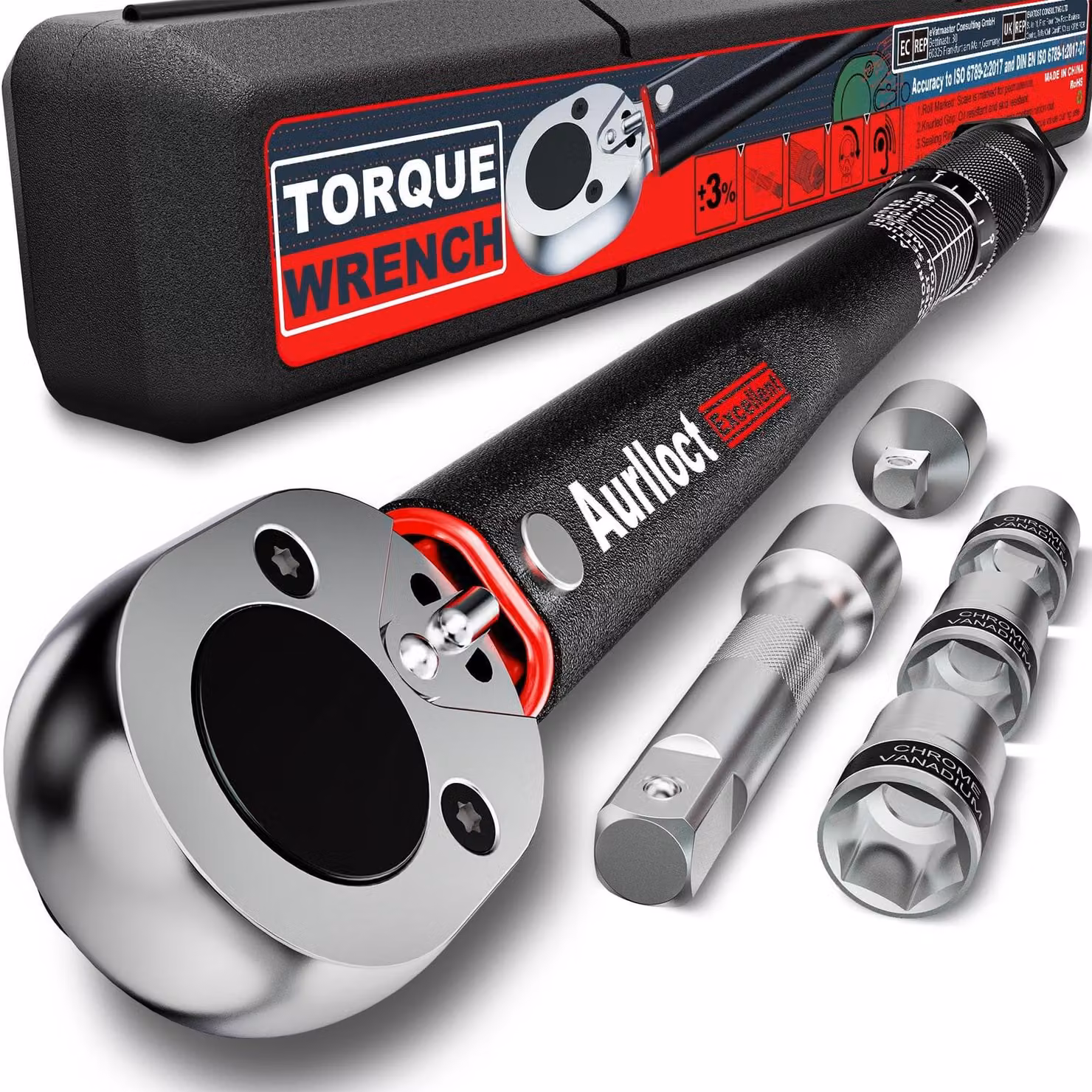 Chiave dinamometrica 1/2 pollice - 20-230 Nm - Set da 6 pezzi - Auto, furgoni e moto