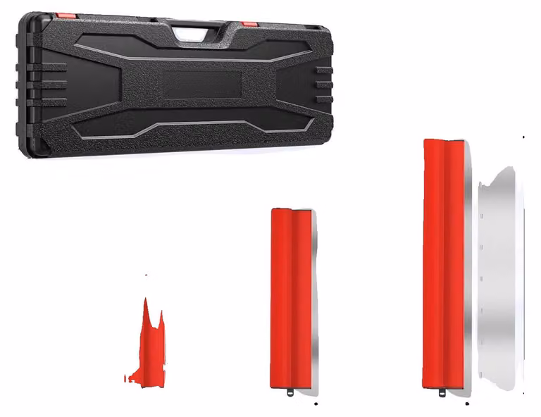 Set di spatole, lame in acciaio inossidabile, impugnatura ergonomica, rosso