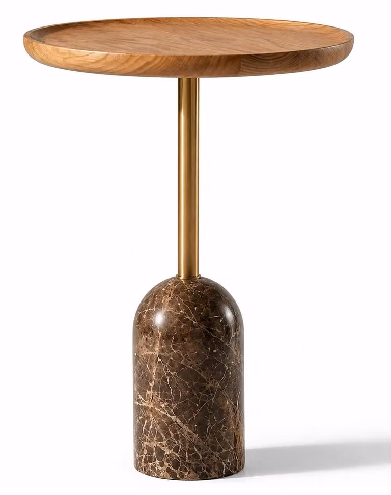 2 tavolini laterali, stile moderno, colore marrone, nuovi, pratici, ideali per il soggiorno, in legno