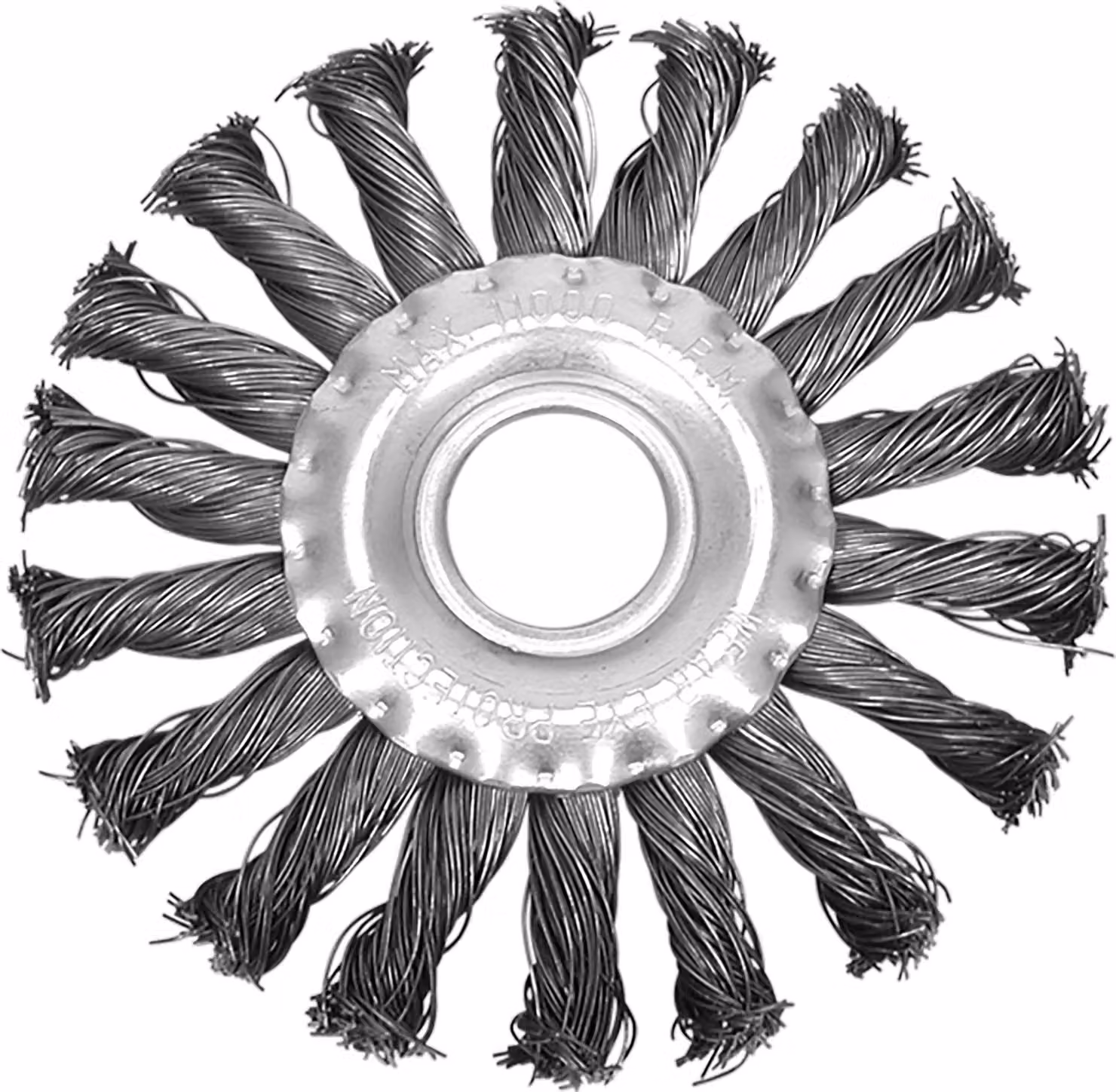Spazzola a tazza da 115 mm, filo intrecciato