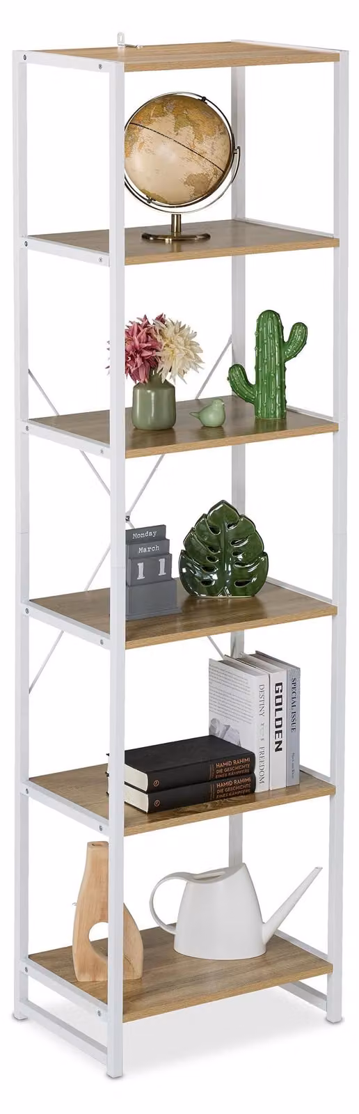 Solidchoice - Scaffale stretto a 6 ripiani, ideale per soggiorno e cucina