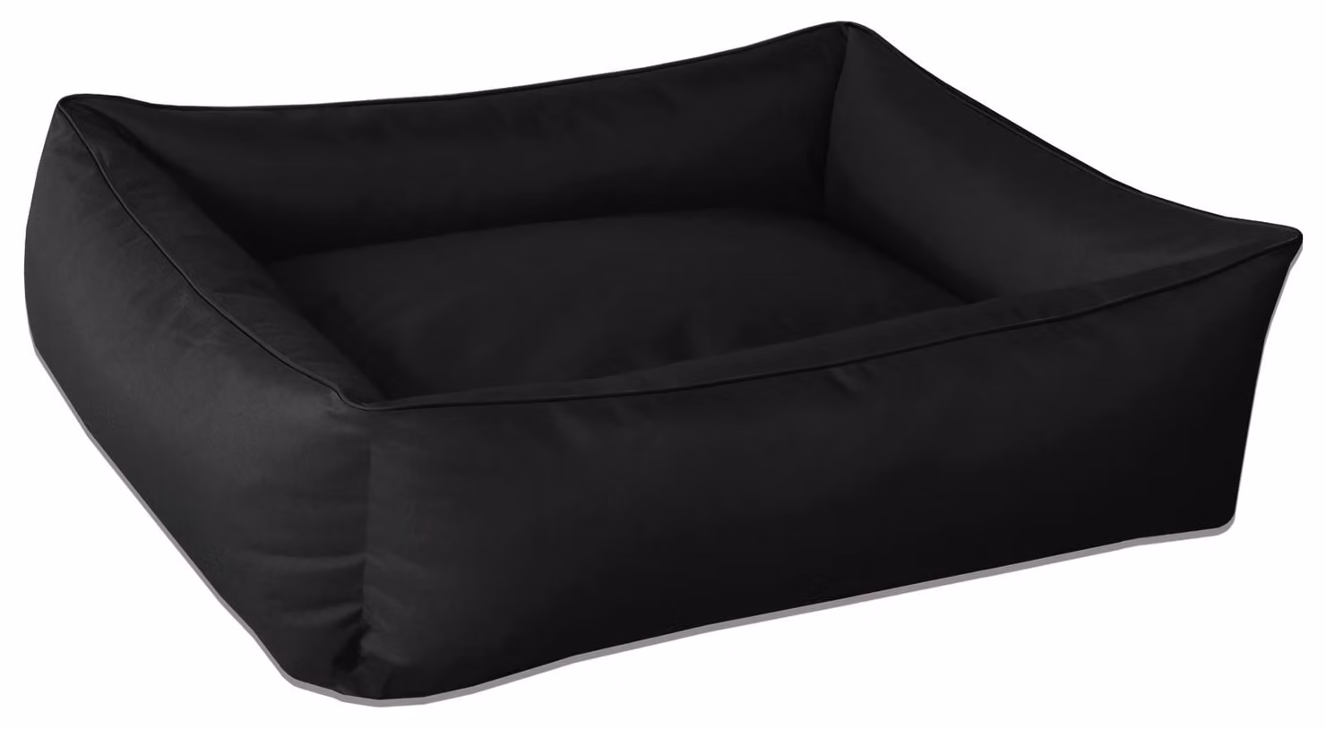 BedDog Lettino per cani MAX Divano per cani Cuscino per cani Lettino per cani con bordo, BLACK (nero), (L) ca. 80x65x18 cm