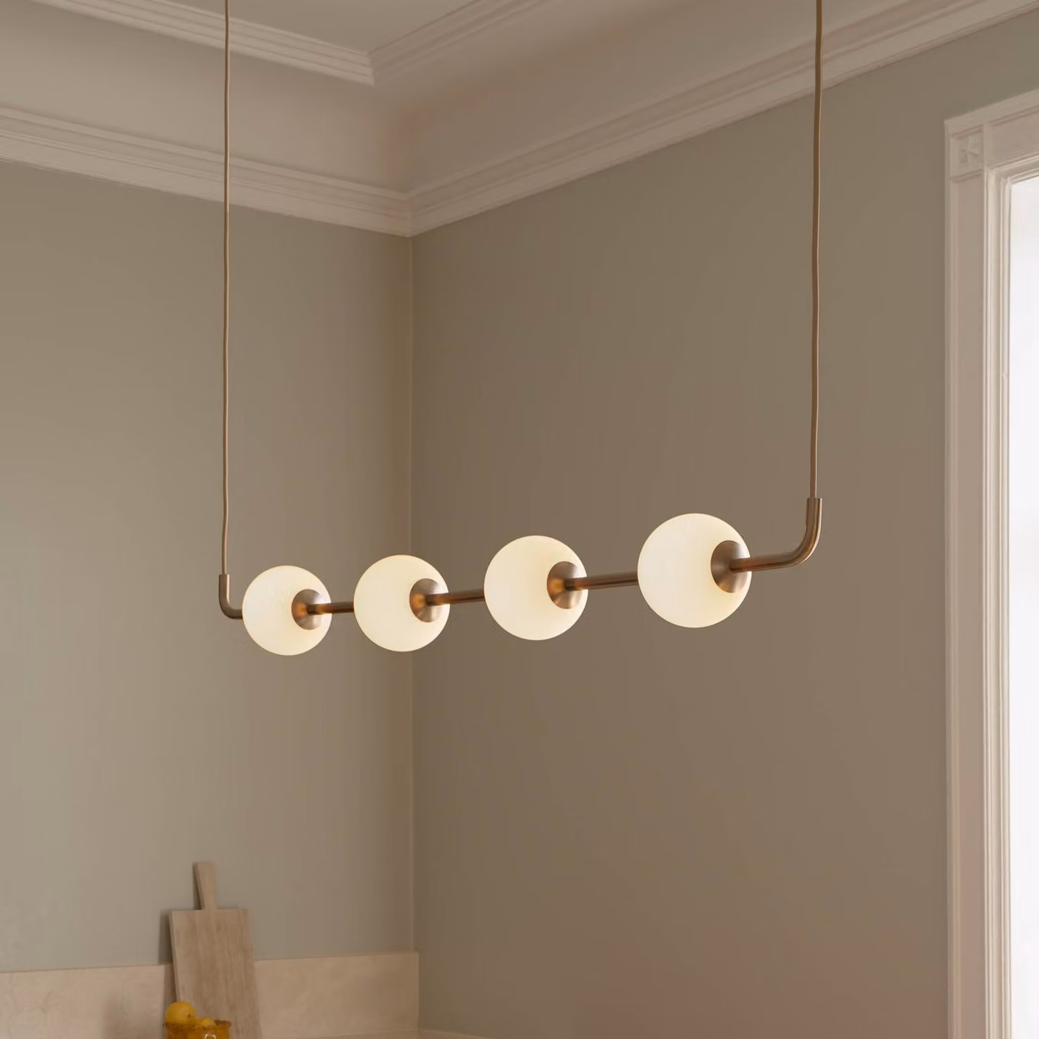 UMAGE Lampada a sospensione Audrey, dimmerabile, Ottone / Oro, Soggiorno / Sala da pranzo, Metallo, Design, Lampada a sospensione