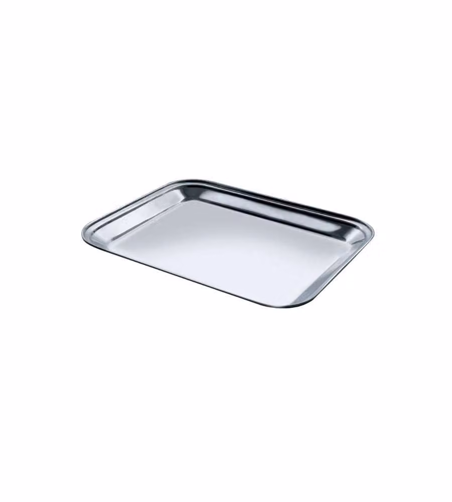 Vassoio Acciaio 18/C Rettangolare   Cm 45X36 Salvi