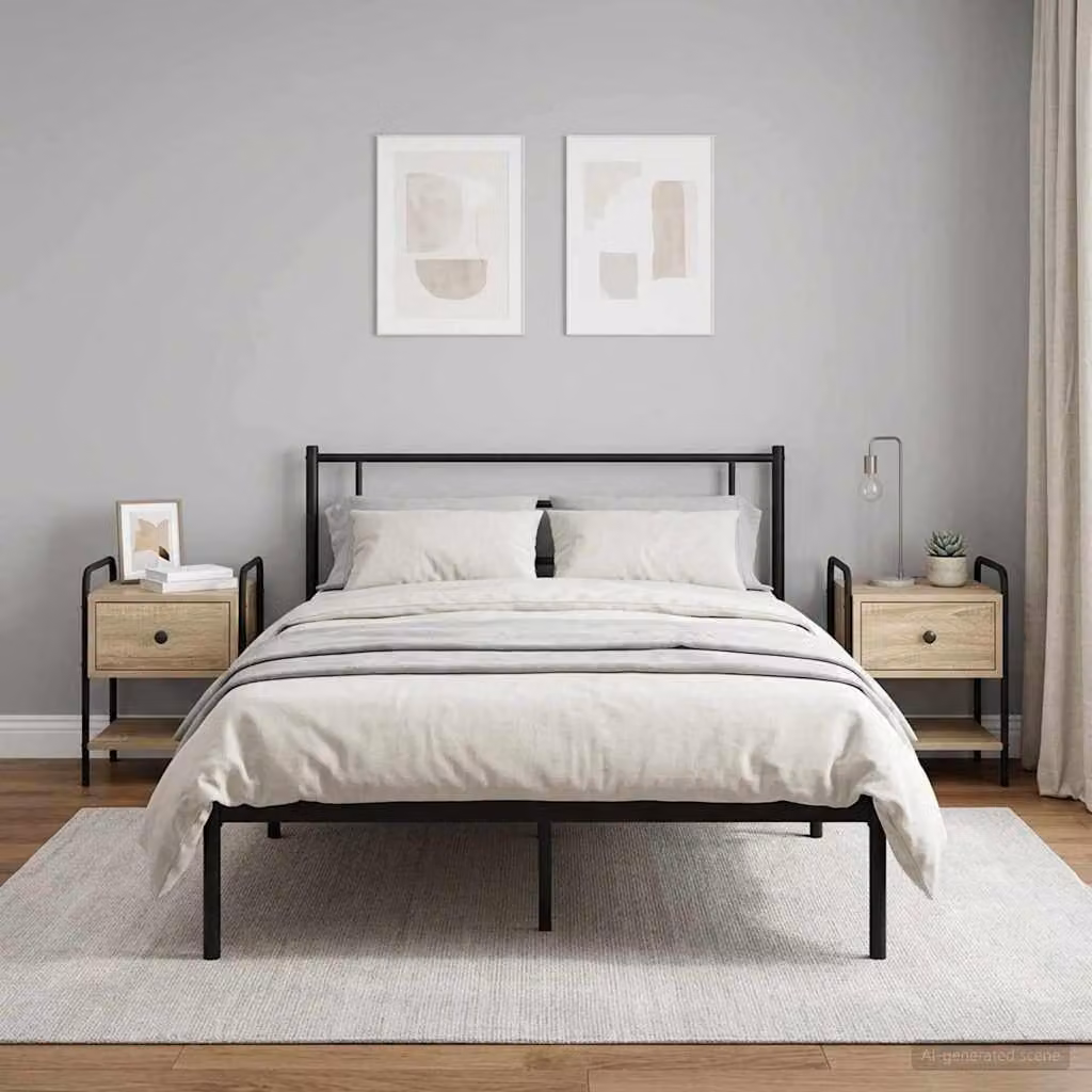 Set di 2 Armadi da Notte vidaXL in Rovere Sonoma, L 35 cm x P 36,5 cm x H 47 cm