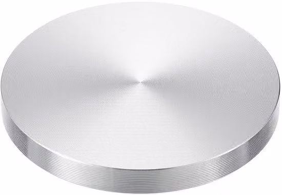 Adattatore in alluminio per tavoli in vetro, diametro 60 mm, forma rotonda, 1 pezzo