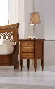 Comò in legno massiccio stile rustico KIVIO colore noce marrone – 2