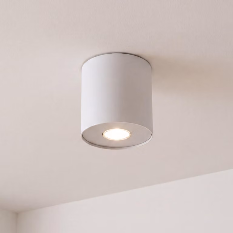 Faretto a superficie moderno "Point" plafoniera in metallo bianco soggiorno corridoio cucina
