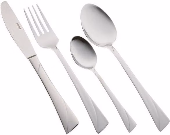 Set di posate Kinghoff KH-3515 in acciaio inossidabile color argento lucido, 72 pezzi