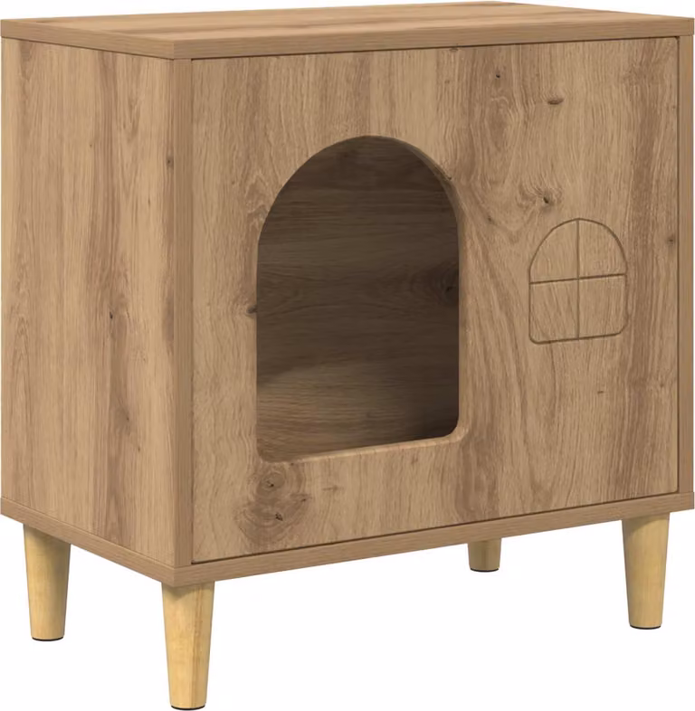 Casa per Gatti Rovere Artigianale 51 x 30 x 52 cm