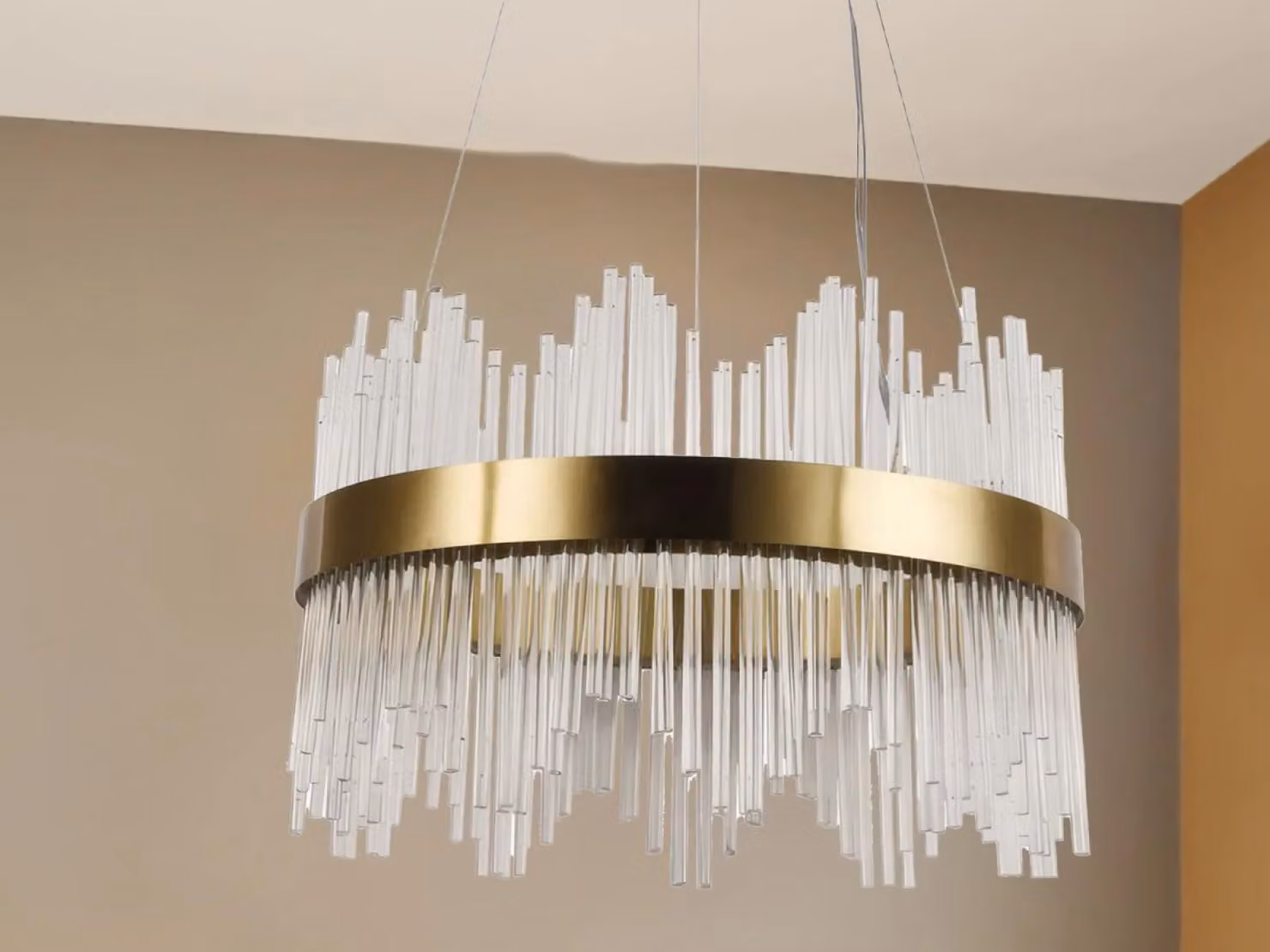 Lampadario a cristalli a LED con telecomando, 70W - J6313/C