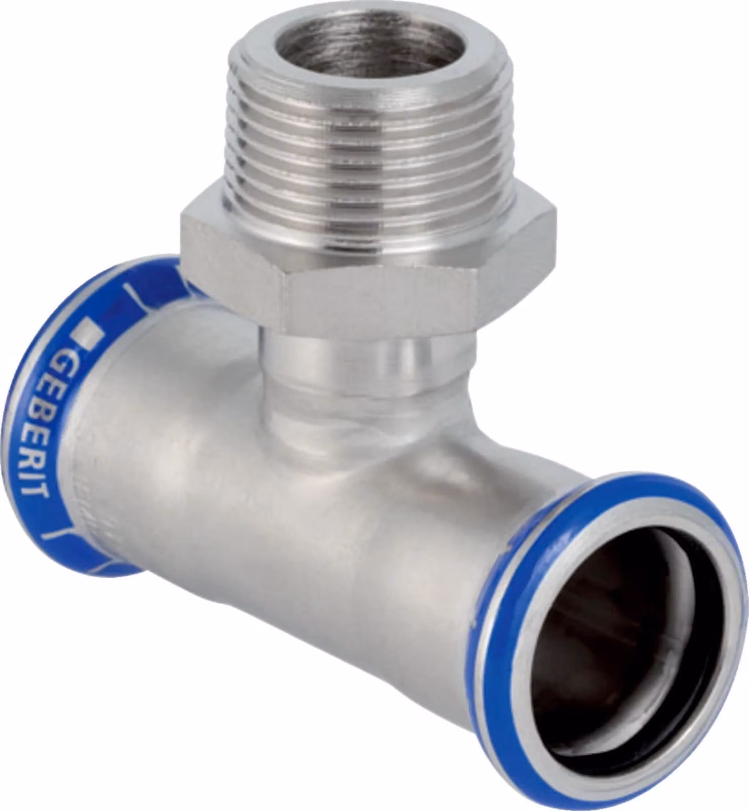 Geberit 31458 Raccordo a T Mapress in acciaio inox con AG