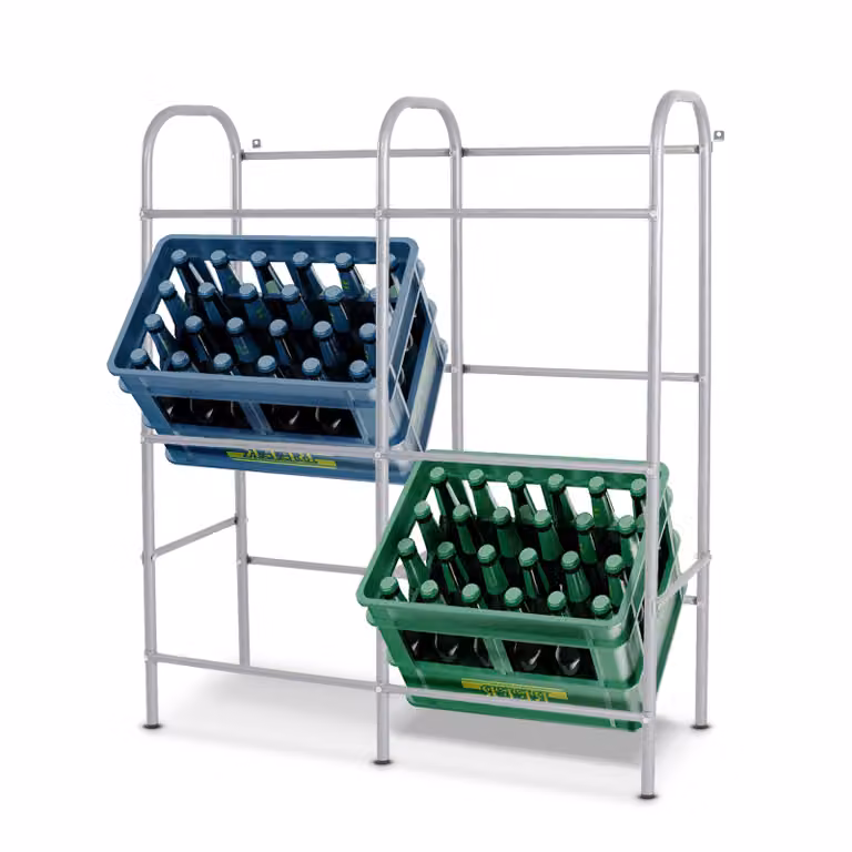 Supporto per casse di bottiglie grigio razzo per 6 casse