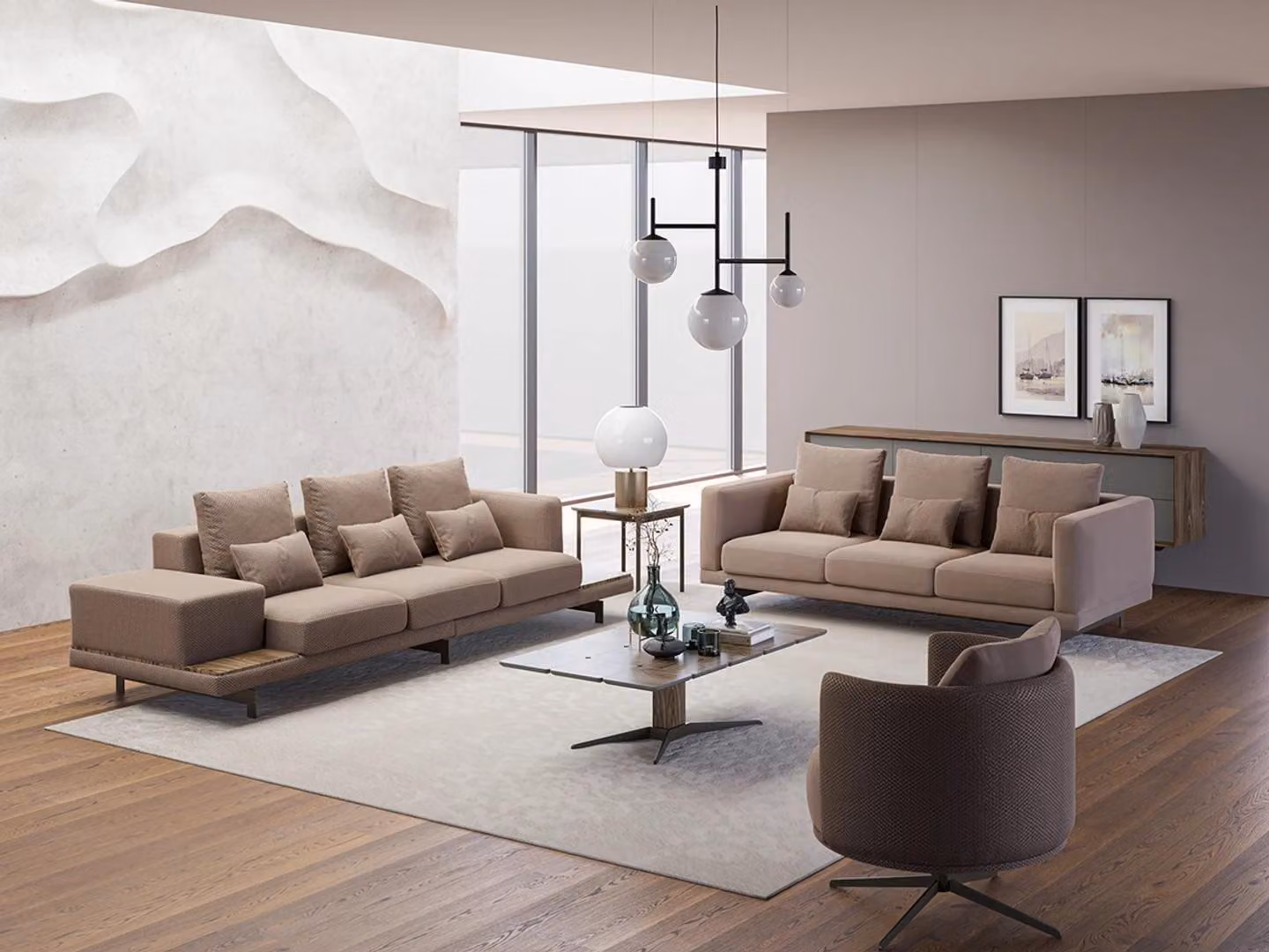 Sofagarnitur Couch Polster Design Sofas Set Dreisitzer Polstersessel
