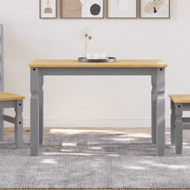Tavolo da pranzo rettangolare vidaXL in legno di pino cerato, L: 112 cm, P: 60 cm, H: 75 cm