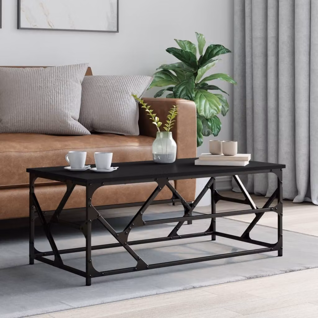 Maison Exclusive - Tavolino nero 100x50x40 cm Materiale ligneo