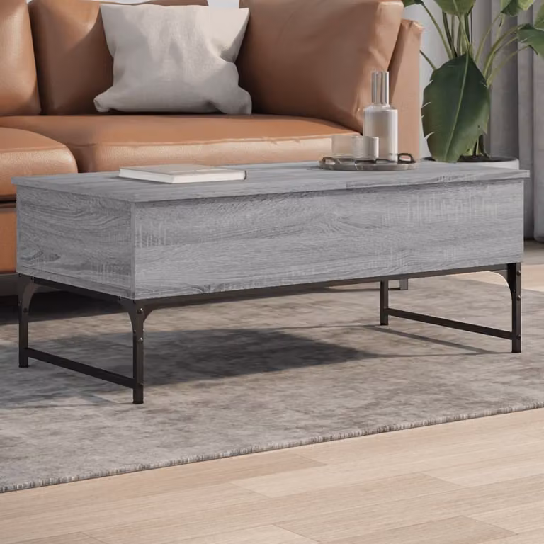 Maison Exclusive - Tavolino grigio Sonoma 100x50x40 cm Materiale ligneo e metallo
