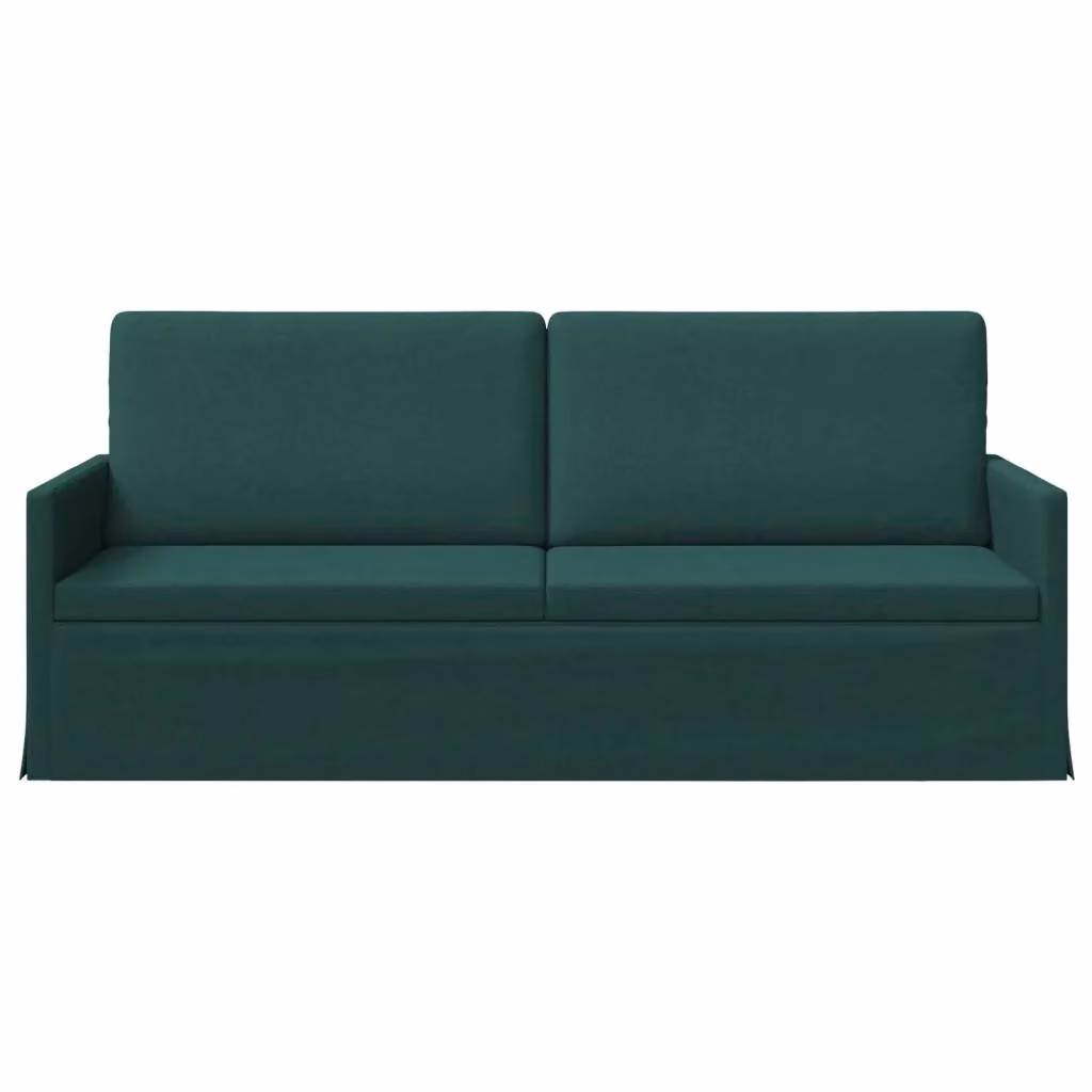 Divano a 3 posti moderno vidaXL in tessuto verde con struttura in metallo L: 190 cm, P: 81 cm, H: 82 cm – 2