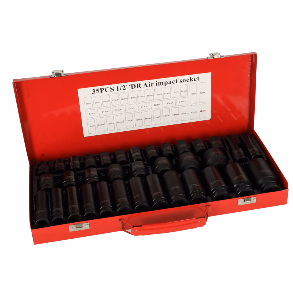 Set di bussole Kafuwell 1/2'' 8-32 mm, 35 pezzi