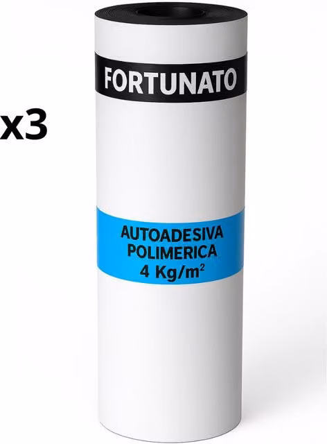 Guaina autoadesiva ardesiata bianca casasciutta, 3 rotoli da 1 x 10 m, 4 kg/m²