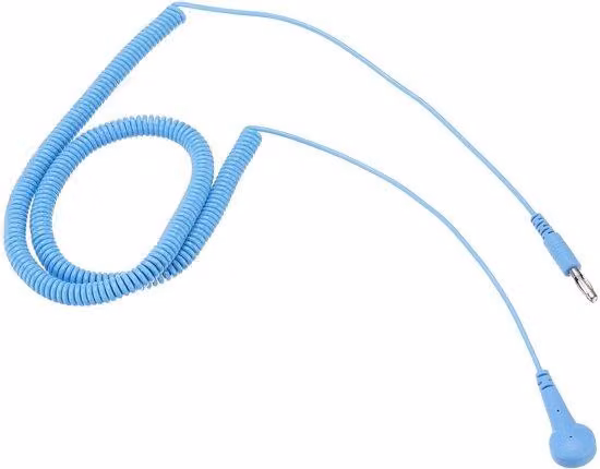 Cavo ESD da 600 cm blu con moschettone