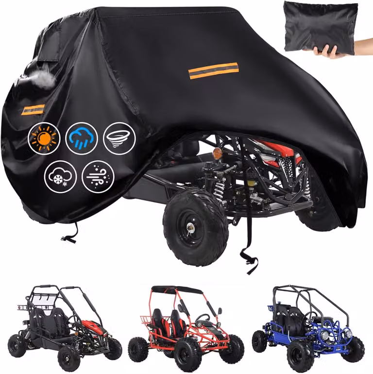 Copertura per go-kart a 2 posti, realizzata in tessuto Oxford 420D, impermeabile, adatta per l'uso esterno