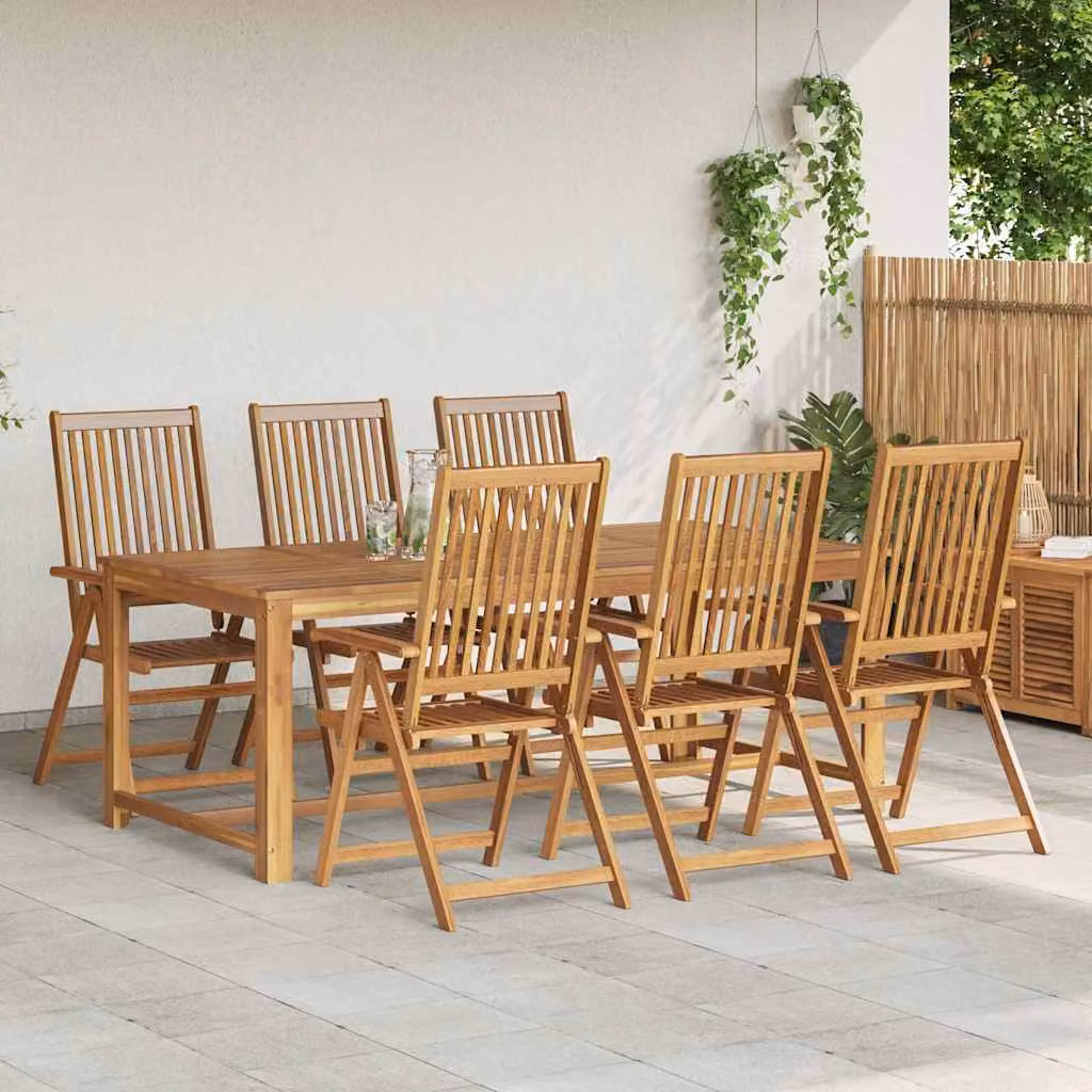 vidaXL Sedie pieghevoli, 6 pezzi, in legno massello di acacia