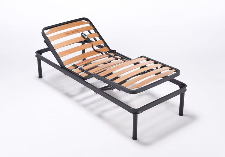 Kiwi - Rete in ferro motorizzata con doghe in legno 120x195 cm