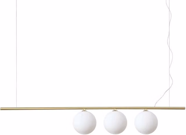 Lampada A Sospensione Perline Sp3 Ottone Ideal-Lux