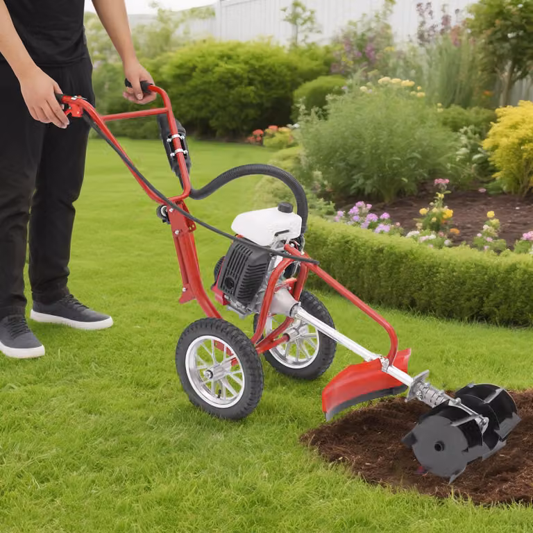 Motocoltivatore a benzina, modello 4 PK, cilindrata 63 cc, in metallo, per giardinaggio e agricoltura