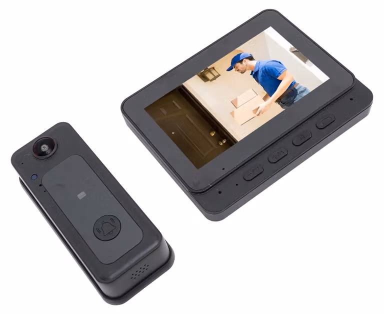 Videocitofono wireless 1080p HD con grandangolo e visione notturna, comunicazione bidirezionale, WiFi intelligente e monitor per la sorveglianza domestica