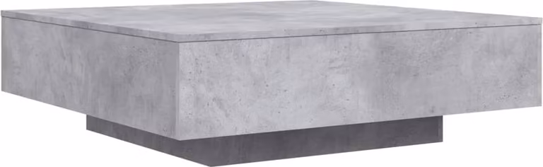 Tavolino Salotto Grigio Cemento 100x100x31 cm Legno Multistrato